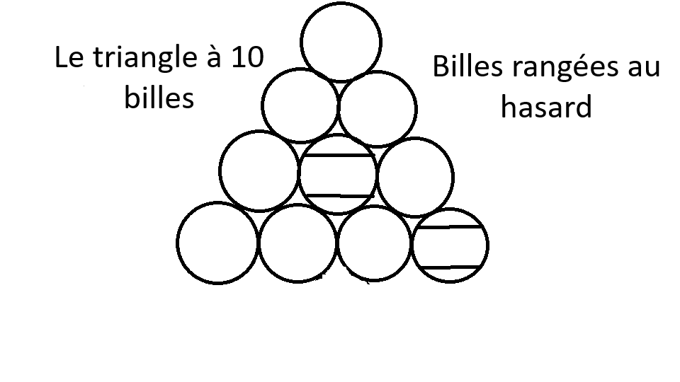 Triangle à 10 billes.
